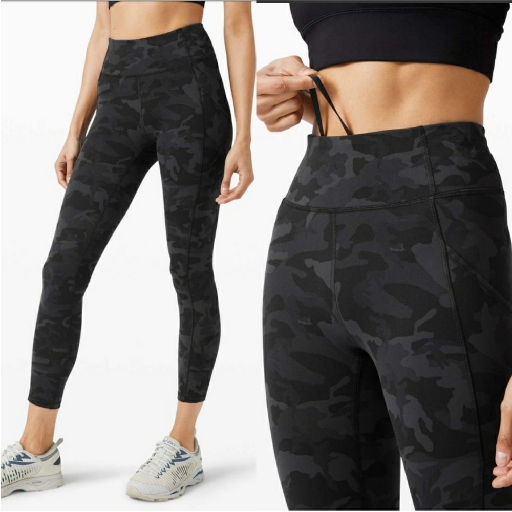 Lululemon Fast and Free High-Rise Crop Incognito Camo Size 8